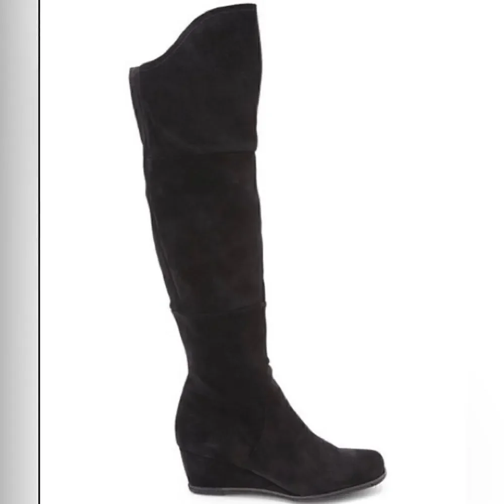 FRANCO Sarto abela- grayish-Black suede over-the-knee boots